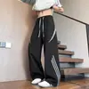 Estilo Old Money Verano 2026 Nuevos Pantalones Casuales Rectos Sueltos de Rayas Patchwork para Hombre
