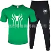 2025 Novo Conjunto Casual Esportivo Masculino de Duas Peças: Camiseta de Manga Curta e Calça, Verão, Gola Redonda, Cor Lisa, Estampado