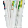 Popotes de Papel Desechables Mixtos Coloridos Empaque Independiente Popotes para Bebida de Bar 100 Piezas 6*197mm Boca Plana Ecológicos