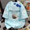 Camiseta Casual Versátil Tie-Dye de Manga Curta 100% Algodão Puro Personalizada para Homens e Mulheres, Novo Estilo de Verão, Tops Soltos e Modernos para Casais