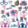 Accesorios para Fotos de Stitch, Gafas Interestelares de Stitch, Máscaras, Decoraciones para Pasteles, Inserts, Inserts, Listos para Entrega Transfronteriza