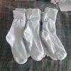 Meias Brancas de Cano Médio e Alto para Homens e Mulheres, Estilos Variados, Adequadas para Vendedores Ambulantes e Feiras Noturnas