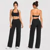 Conjunto de Sutiã Esportivo Cruzado com Gola Halter para Mulheres, Sutiã Fitness Acolchoado de Verão, Lindo Top Cruzado nas Costas para Pilates Yoga