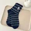 Nuevos Calcetines de Otoño con Bordado de Perro Lindo, Calcetines de Media Pantorrilla Estilo Ins de Moda, Calcetines Holgados para Mujer, Efecto Adelgazante