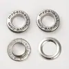 Ojetes Personalizados para Exportación con Accesorios Metálicos Dorados para Ropa, Ojetes de Aleación de Zinc con Borde Ancho Biselado, Ojetes Metálicos Vintage