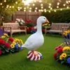 Nuevo producto transfronterizo: Adorno de ganso de resina para porche de Día Gratis, decoración de jardín de patio estilo americano, estatua de animal simulado para uso en exteriores