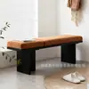 Porta de Entrada Madeira Maciça Banco para Trocar Sapatos Casa Luxo Leve Toque de Alto Padrão Banco para Corredor Longo para Mesa de Jantar Banco Longo para Corredor Estofado