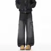 Calça jeans de corte solto para homens, coleção outono 2026, estilo retrô, calça comprida casual de perna reta estilo americano para homens