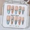 Uñas Portátiles en Caja Transparente al por Mayor para Tiendas Físicas, Parches para Uñas Artísticas, Pegatinas de Uñas Terminadas, Uñas Postizas Removibles