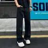 Jeans Novo Masculino 2026, Marca Tendência Estilo Americano, Cor Café Vintage, Calças Longas da Moda Soltas Slim Retas para Homens