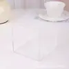 Caja de Almacenamiento Acrílica Colorida Caja para Comida de Supermercado Cubierta Antipolvo Decoración de Regalo Caja Acrílica Plegada con Calor para Dulces
