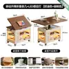 Mesa de centro para sala de estar, mesa de centro estilo vintage, móvil y plegable, para apartamentos pequeños, 2026 mesa auxiliar multifuncional para sofá, subsidiada por el estado
