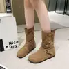 Venta Caliente Estilo Maillard Otoño 2026 Nuevas Llegadas Aumento de Altura Interior Suela Gruesa Botas Birkenstock para Mujer Con Terciopelo Adentro Botines Cortos