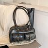 Bolso de Mano Vintage Combinable para Mujer 2025 Nuevo Bolso de Hombro de Gran Capacidad para Viajero Bolso de Moda para Axila para Mujer