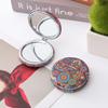 Espejo Pequeño Personalizado Espejo Plegable para Pan Patrón Móvil Espejo de Maquillaje Retro Portátil Redondo Espejo de Regalo para Pan