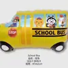 Globos de foil con forma de vehículo para decoraciones de cumpleaños de niños: autobús escolar, coche de policía, camión de bomberos, vehículo de construcción, coche