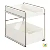 Estante de Almacenamiento de Cocina de Acero Inoxidable Debajo del Fregadero para Condimentos y Utensilios de Cocina, Cajón de Gabinete con Capas Extraíble para Almacenamiento y Organización