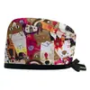 AliExpress Gorro Quirúrgico de Algodón Estampado Ajustable para Mujeres con Cabello Largo Bolsa para el Cabello Dentista Clínica Dental Gorro Opaco Hombres
