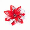 Decoraciones Navideñas Transfronterizas, Flores de Plástico con Polvo Dorado Navideño, Coronas para Decoración de Árbol de Navidad, Flores Navideñas, Flores Falsas Chapadas en Oro