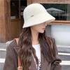 Chapéu de lã estilo japonês para mulheres outono e inverno quente combina com tudo afina o rosto pequeno chapéu de balde elegante moda casual celebridade da internet chapéu de pescador
