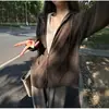 Moletom com Capuz de Manga Curta Cor Sólida para Primavera e Outono, Estilo Coreano e Japonês, Caimento Solto, Ombros Caídos, Cardigan com Zíper, Macio e Amigo da Pele, Casual, Em Estoque