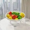 Cesta de frutas de alta gama con un diseño elegante, estante de bocadillos de varias capas para el té de la tarde, bandeja de frutas para almacenamiento de frutas secas, bocadillos y dulces en la sala de estar