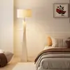Lámpara de Pie Estilo Wabi-Sabi, Lámpara de Pie LED Sencilla para Sala de Estar, Estudio, Dormitorio, Lámpara Creativa Retro de Madera Maciza para Sala de Té Zen