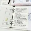 Cuaderno de Hojas Sueltas A5 de Piel Sintética Angel Kitty Estilo Coreano con Lunares, Lindo y Tierno para Niñas, Cuaderno Engrosado