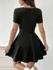 Vestido Elegante Slimming Casual Cruzado Europeu e Americano Novo Verão 2025