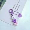 Nuevo estilo melocotón pedo amor llavero de coche colgante coreano simple moderno colorido Corazón de melocotón colgante decorativo para bolsa de auriculares