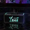 Mesa de centro KTV luminosa nueva BAR mesa de bar de vidrio templado cabina de sofá mesa de acero inoxidable