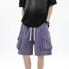 Pantalones cortos de trabajo para exteriores estilo montaña para hombre, pantalones casuales de verano de corte holgado, pantalones rectos de cinco puntos, pantalones de longitud media modernos y sencillos