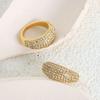 Europa y Estados Unidos popular estrella de comercio exterior transfronterizo anillo brillante anillo anillo anillo nicho joyería chapada en oro de 18 quilates joyería niñas