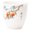 Shuoguo Cansado Jade Grasa de Cordero Taza de Té Kung Fu Taza Maestra Individual Hogar Taza de Té de Cerámica Pequeña Taza de Té Regalo en Caja