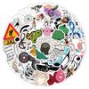 50 piezas de pegatinas de símbolos musicales graffiti decorativas para cuenta de mano, cuaderno, scooter, guitarra, escritorio de computadora, pegatinas impermeables al por mayor