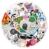 50 piezas nuevas pegatinas de personajes de graffiti que siguen el ritmo de la música transfronteriza, pegatinas creativas de bricolaje para tazas de agua, equipaje, computadoras