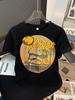 Camiseta de Algodón Puro para Mujer de Manga Corta con Diseño de Hombro Derecho Nicho Look Adelgazante Corta Holgada Única Sexy Verano