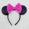 Diadema de Lentejuelas con Lazo para Parque de Atracciones Transfronterizo Diadema Dulce con Orejas de Ratón de Dibujos Animados Lindos Accesorios para el Cabello