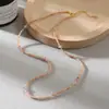 Collar Exquisito de Cuentas de Circonita Japonés y Coreano Más Vendido para Mujeres, Gargantilla de Cuentas Coloridas, Moda de Nicho Estilo Dulce Joyería de Qingdao