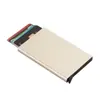 Estuche de Aluminio Automático Pop-Up para Tarjetas RFID Anti-Magnético Anti-Robo Portatarjetas de Crédito Estuche Metálico de Aluminio para Tarjetas de Crédito