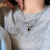 2025 Nuevo Estilo Dulce y Cool Collar de Gota de Amor con Piedra Colorida Esmaltada para Mujer Verano Diseño de Nicho Celebridad de Internet Chica Caliente Cadena Clavicular