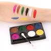 Conjunto de Cores Oleosas Faciais Redondas de 8 Cores Cor Oleosa Facial Feriado Halloween Festa Baile de Máscaras Cor Oleosa Facial