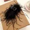 Pinza de Garra de Pluma Pinza de Pelo Grande para Mujeres Parte Posterior de la Cabeza 2025 Nuevo Clip de Tiburón de Felpa de Gama Alta Accesorio para el Cabello