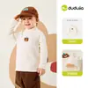 Camiseta interior infantil Dudu, prenda de invierno para niños, ropa de invierno para niñas, camiseta de manga larga para bebé, estilo nuevo engrosado para otoño e invierno