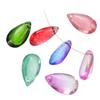 8 * 14mm gota de água de vidro pingente contas de vidro transparente diy handmade hairpin brincos pulseira jóias atacado