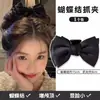 Presilha de Cabelo Princesa Tendência Fofa Cano Alto Laço Preto Pequena para Mulheres Franja Lateral Grampo de Cabelo Acessório de Cabelo