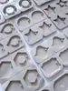 Moldes de Silicone para Folhas de Cera de Aromaterapia DIY, Vários Estilos de Combinação, Moldes de Etiqueta Suspensa de Gesso Perfumado de Furo Único e Múltiplas Formas
