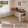 Mesa de madeira maciça com estante, mesa integrada para quarto, penteadeira de canto para uso doméstico, gaveteiro, mesa de estudo para estudante, mesa para computador de mesa
