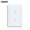 Modelo Transfronterizo 118 Panel de Vidrio Templado Estándar Estadounidense-Australiano-Brasileño con Marco de Hierro Interruptor Táctil de Doble Control, No Requiere App