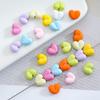 Aleación crema amor pedo melocotón cuentas de agujero recto DIY cadena para teléfono móvil pulsera collar material para abalorios accesorios de joyería